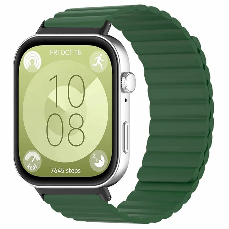 For Huawei Watch Fit 3 Watch Band Adjustable Magnetic Silicone Wrist Strap