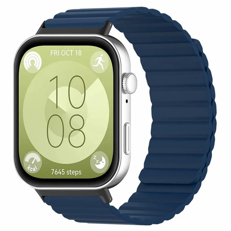 For Huawei Watch Fit 3 Watch Band Adjustable Magnetic Silicone Wrist Strap