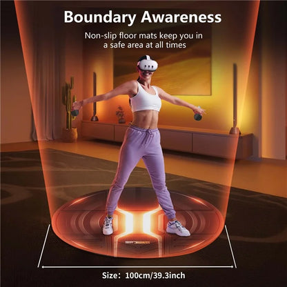 STARTRC GAMES 100cm Diameter Virtual Reality Gaming Mat VR Sport Simulation Anti-Slip Floor Pad