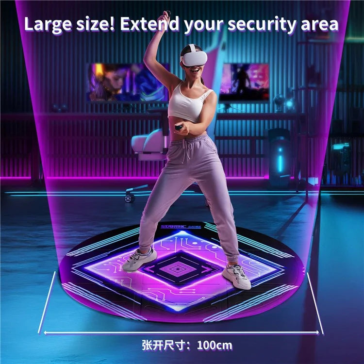 STARTRC GAMES 100cm Diameter Virtual Reality Gaming Mat VR Sport Simulation Anti-Slip Floor Pad