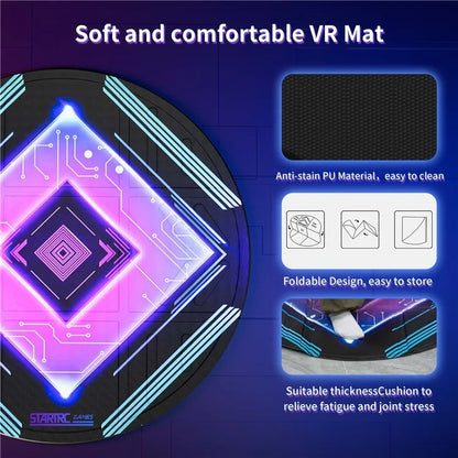 STARTRC GAMES 100cm Diameter Virtual Reality Gaming Mat VR Sport Simulation Anti-Slip Floor Pad