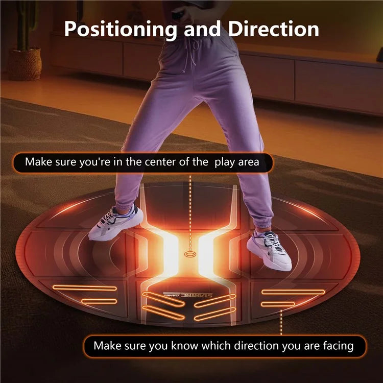 STARTRC GAMES 100cm Diameter Virtual Reality Gaming Mat VR Sport Simulation Anti-Slip Floor Pad