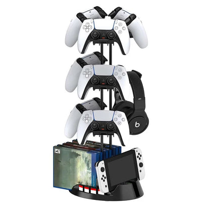 3-layer Game Controller Holder Bracket Game Cards Memory Card Storage Base