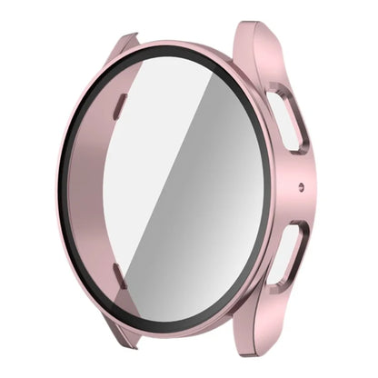 For Samsung Galaxy Watch7 40mm Watch Case PC Frame with Tempered Glass Screen Film