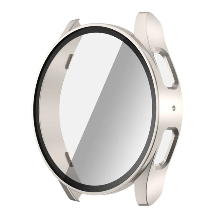 For Samsung Galaxy Watch7 40mm Watch Case PC Frame with Tempered Glass Screen Film