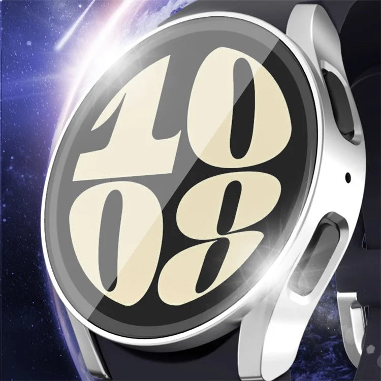 For Samsung Galaxy Watch7 44mm PC Watch Case with Built-In Tempered Glass Film