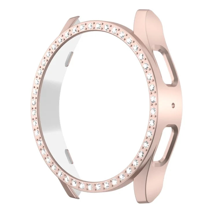 For Samsung Galaxy Watch7 40mm Watch Case Rhinestone Decor Hard PC Protective Frame