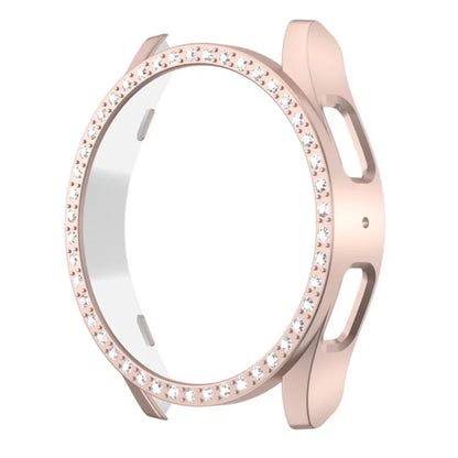 For Samsung Galaxy Watch7 40mm Watch Case Rhinestone Decor Hard PC Protective Frame