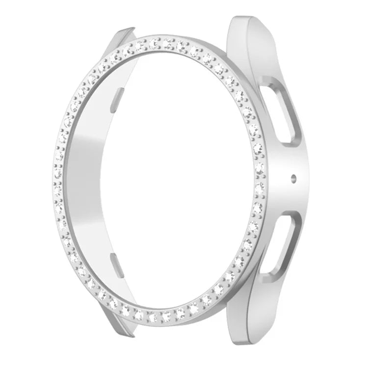 For Samsung Galaxy Watch7 40mm Watch Case Rhinestone Decor Hard PC Protective Frame