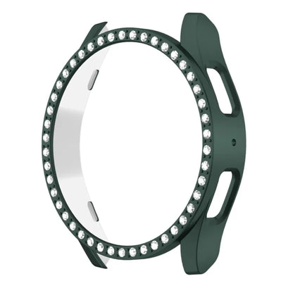 For Samsung Galaxy Watch7 40mm Watch Case Rhinestone Decor Hard PC Protective Frame