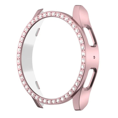 For Samsung Galaxy Watch7 40mm Watch Case Rhinestone Decor Hard PC Protective Frame