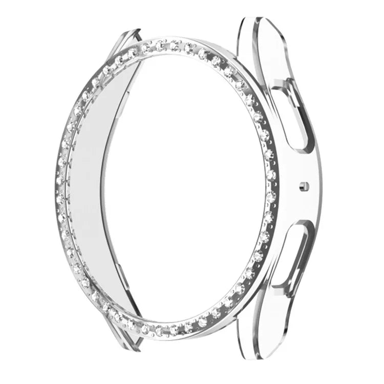 For Samsung Galaxy Watch7 40mm Watch Case Rhinestone Decor Hard PC Protective Frame