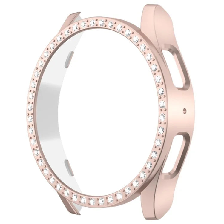 For Samsung Galaxy Watch7 44mm Case Rhinestone Decor Hard PC Watch Case Cover