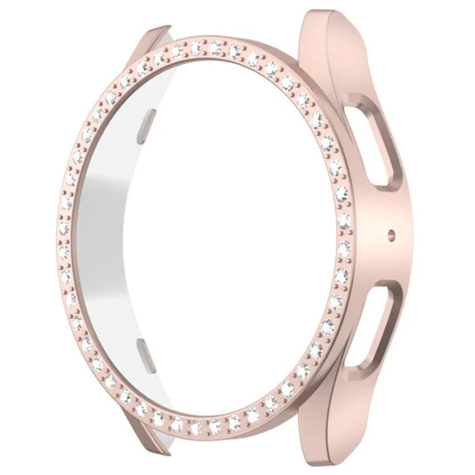 For Samsung Galaxy Watch7 44mm Case Rhinestone Decor Hard PC Watch Case Cover