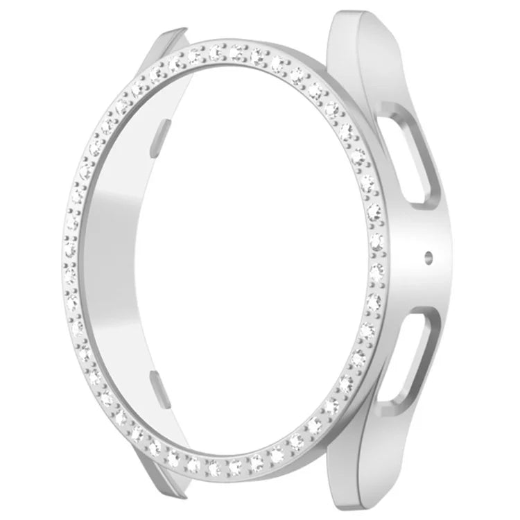 For Samsung Galaxy Watch7 44mm Case Rhinestone Decor Hard PC Watch Case Cover