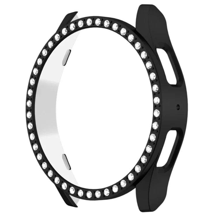 For Samsung Galaxy Watch 7 44mm Case Rhinestone Decor Hard PC Watch Case Cover