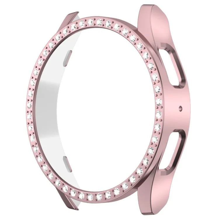 For Samsung Galaxy Watch7 44mm Case Rhinestone Decor Hard PC Watch Case Cover