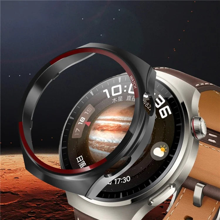 For Huawei Watch 4 Pro Protective Case Hard PC Hollow Watch Cover with Hydrogel Film