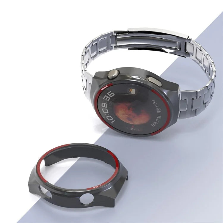 For Huawei Watch 4 Pro Protective Case Hard PC Hollow Watch Cover with Hydrogel Film