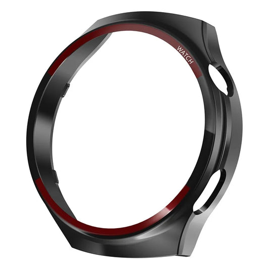 For Huawei Watch 4 Pro Watch Case Hollow PC Half Protective Cover - Black+Red