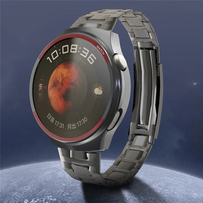 For Huawei Watch 4 Pro Watch Case Hollow PC Half Protective Cover - Black+Red