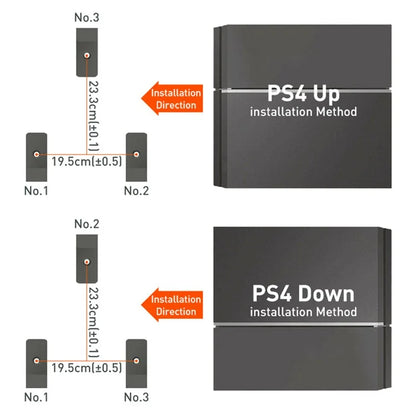 DATA FROG 1 Set for Sony PS4 Slim / Playstation 4 / 4 Pro Game Console Storage Stand Wall Mounted Rack