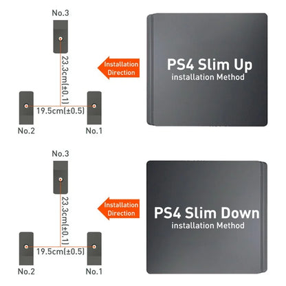 DATA FROG 1 Set for Sony PS4 Slim / Playstation 4 / 4 Pro Game Console Storage Stand Wall Mounted Rack