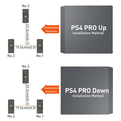 DATA FROG 1 Set for Sony PS4 Slim / Playstation 4 / 4 Pro Game Console Storage Stand Wall Mounted Rack