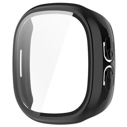 For Fitbit Ace LTE Hard PC Watch Case Overall Protective Cover with HD Tempered Glass Film