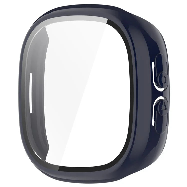 For Fitbit Ace LTE Hard PC Watch Case Overall Protective Cover with HD Tempered Glass Film