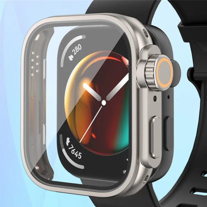 For Huawei Watch Fit 3 to iP Watch Ultra Transfer Case Hard PC Watch Case Cover with Tempered Glass Film