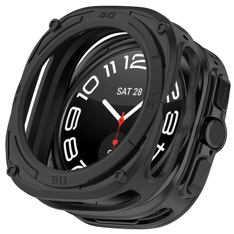 For Samsung Galaxy Watch Ultra 47mm Anti-Collision TPU Watch Case Hollow Protective Frame