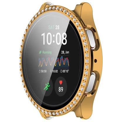 For Samsung Galaxy Watch7 40mm Rhinestone Decor PC Watch Case Integrated with Tempered Glass Film