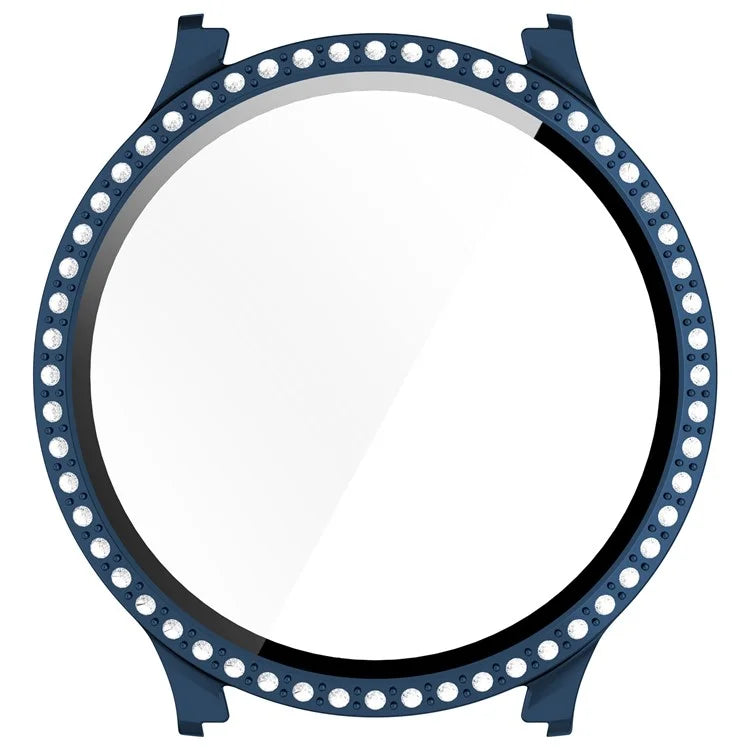 For Samsung Galaxy Watch7 40mm Rhinestone Decor PC Watch Case Integrated with Tempered Glass Film