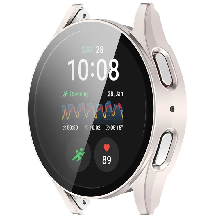 For Samsung Galaxy Watch7 44mm Integrated Watch Case Tempered Glass Screen Film