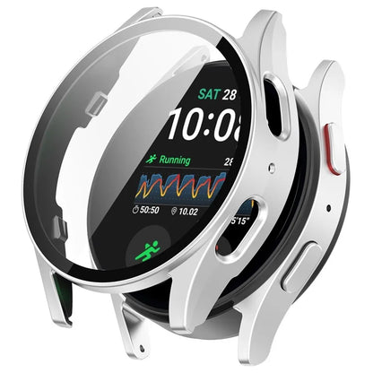 For Samsung Galaxy Watch7 44mm Integrated Watch Case Tempered Glass Screen Film