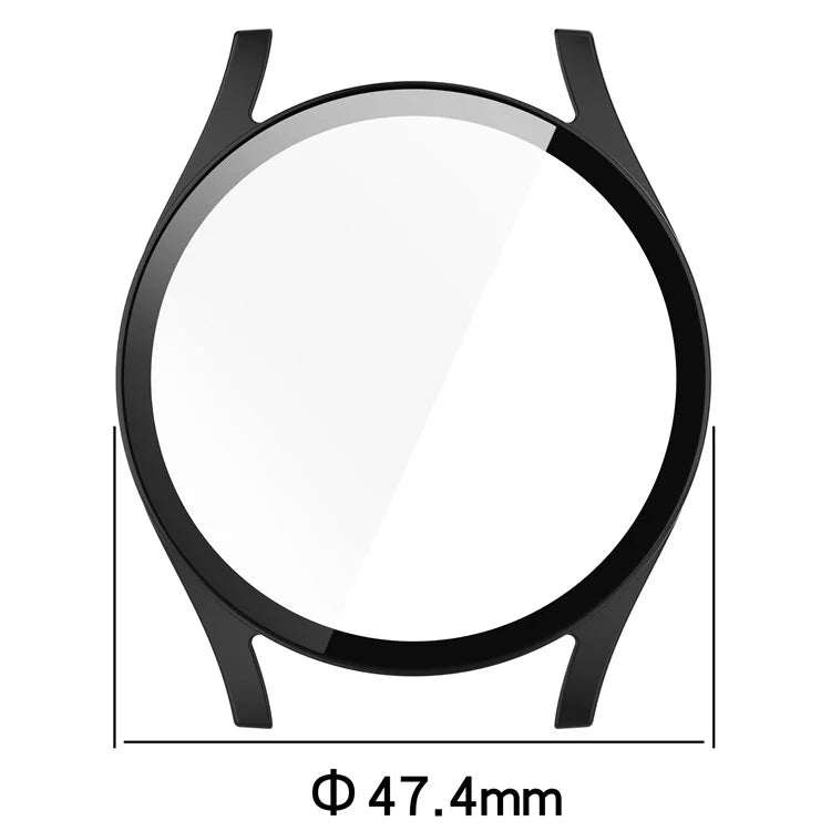 For Samsung Galaxy Watch7 44mm Integrated Watch Case Tempered Glass Screen Film