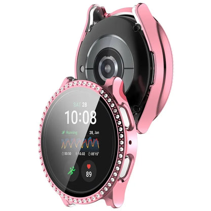 For Samsung Galaxy Watch7 44mm Bling Case Electroplating PC Watch Cover with Built-In Screen Protector