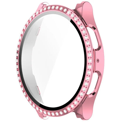 For Samsung Galaxy Watch7 44mm Bling Case Electroplating PC Watch Cover with Built-In Screen Protector
