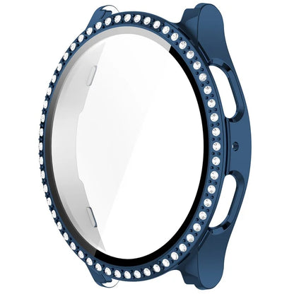 For Samsung Galaxy Watch7 44mm Bling Case Electroplating PC Watch Cover with Built-In Screen Protector