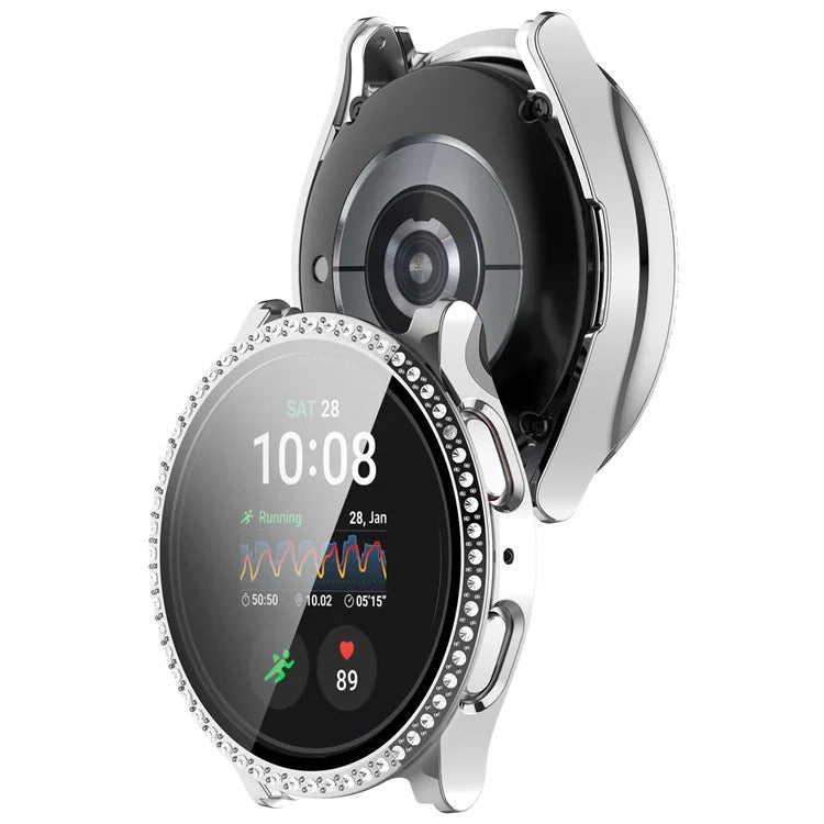 For Samsung Galaxy Watch7 44mm Bling Case Electroplating PC Watch Cover with Built-In Screen Protector