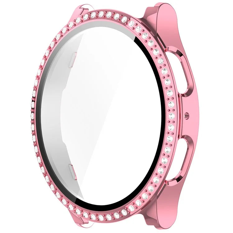 For Samsung Galaxy Watch7 40mm Case Electroplating Hard PC Watch Case Cover with Tempered Glass Film