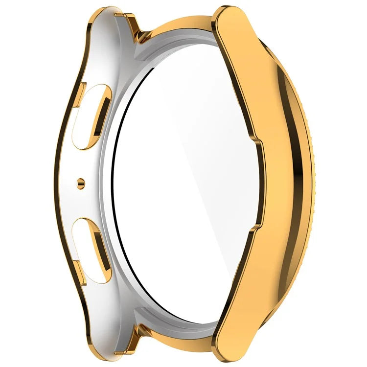 For Samsung Galaxy Watch7 40mm Case Electroplating Hard PC Watch Case Cover with Tempered Glass Film