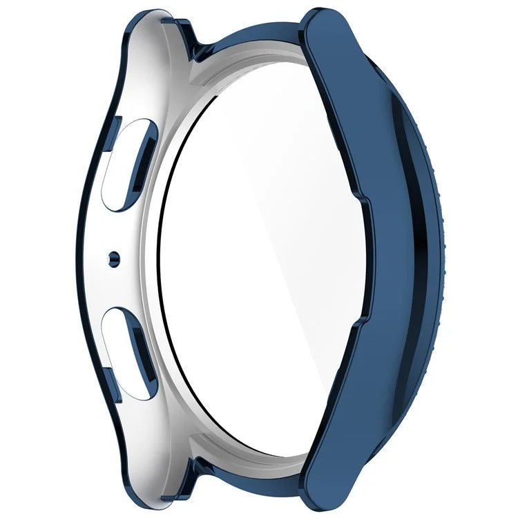 For Samsung Galaxy Watch7 40mm Case Electroplating Hard PC Watch Case Cover with Tempered Glass Film