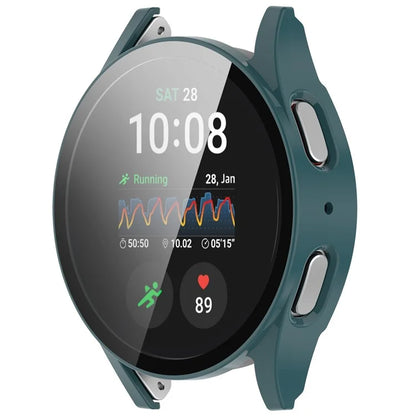 For Samsung Galaxy Watch7 44mm Case Hard PC Overall Protective Cover with Tempered Glass Film