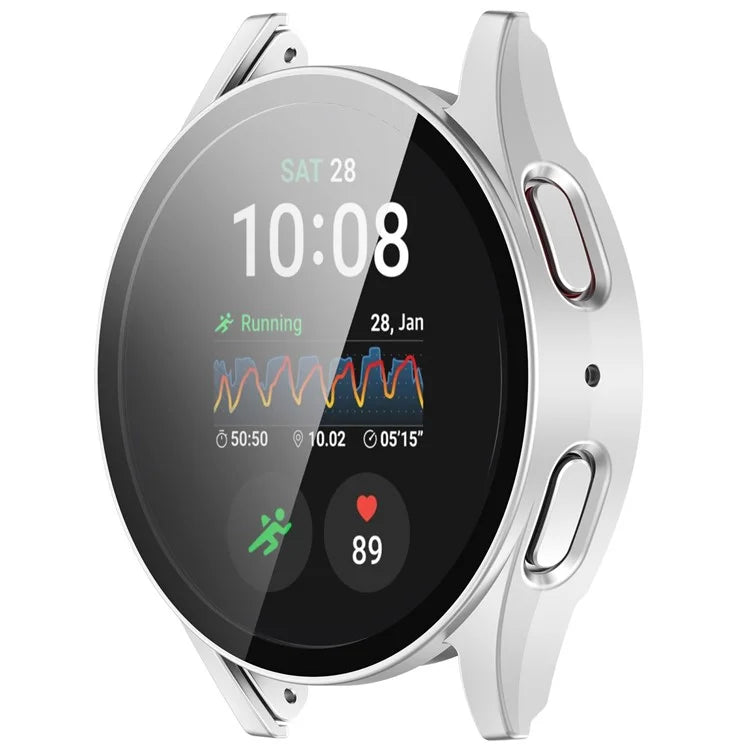 For Samsung Galaxy Watch7 40mm Watch Case PC Cover with Tempered Glass Screen Protector