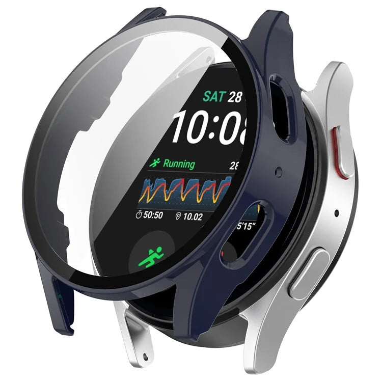 For Samsung Galaxy Watch7 40mm PC Watch Case with Tempered Glass Screen Film