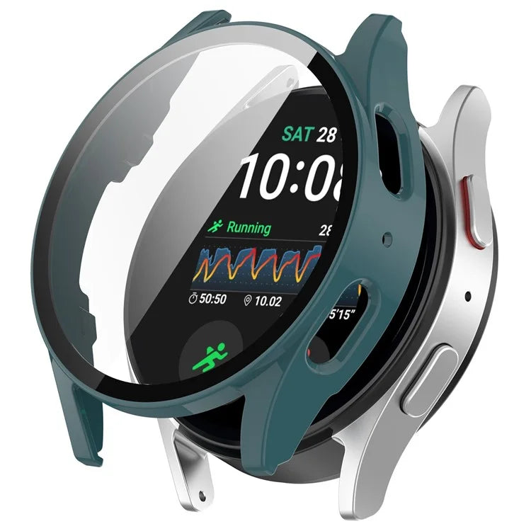 For Samsung Galaxy Watch7 40mm PC Watch Case with Tempered Glass Screen Film