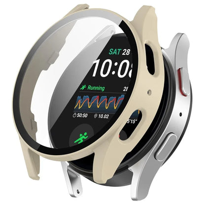 For Samsung Galaxy Watch7 40mm PC Watch Case with Tempered Glass Screen Film