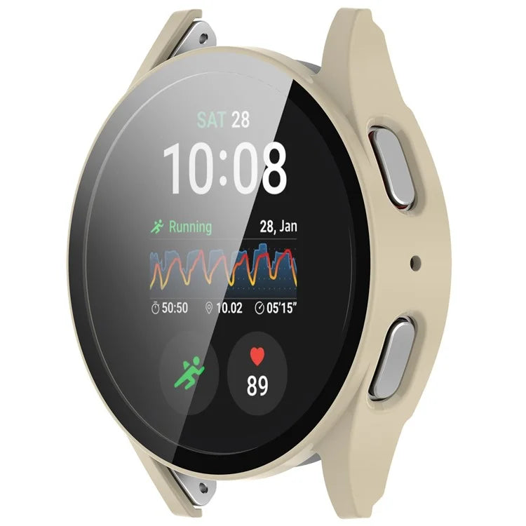 For Samsung Galaxy Watch7 40mm PC Watch Case with Tempered Glass Screen Film